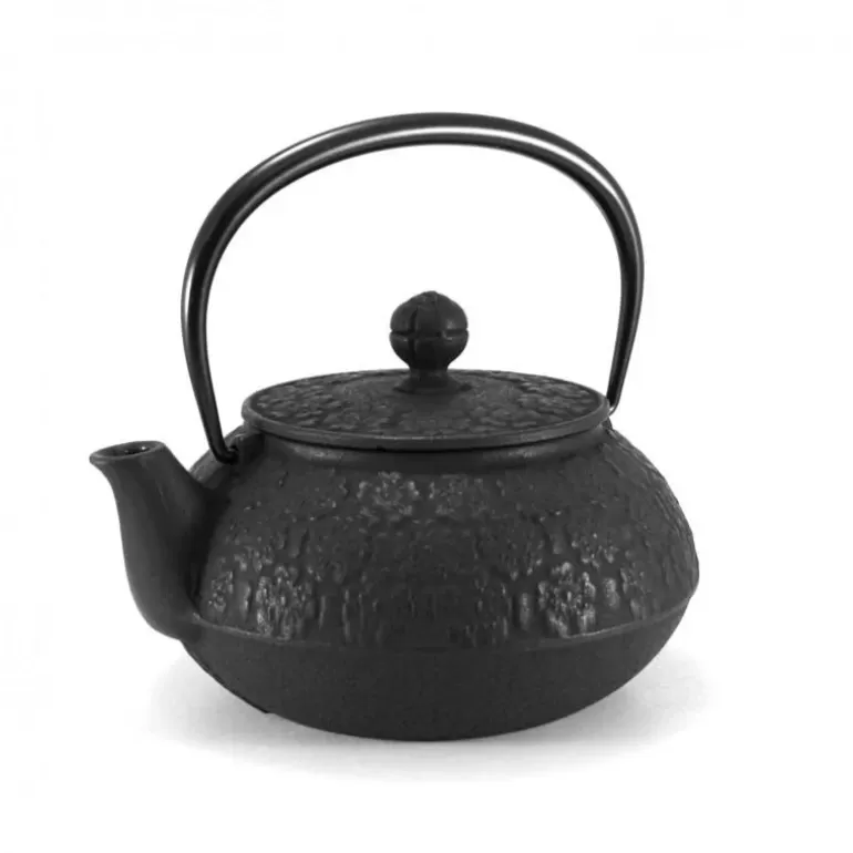 Théière-en-fonte Théières Japonaises | Théières En Fonte Japonaise>Théière en fonte japonaise Iwachu sakura 550 ml noire